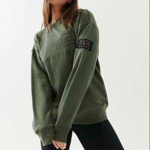P.E Nation Olive Green Crewneck Sweatshirt